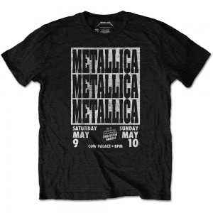 Metallica Unisex T-Shirt: Cow Palace (Black) (Medium)