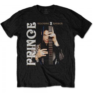 Prince Unisex T-Shirt: Welcome 2 America (Black) (Small)