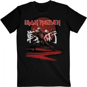 Iron Maiden Unisex T-Shirt: Senjutsu Eddie Archer Kanji (Black) (X-Large)