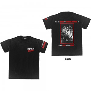 Bebe Rexha Unisex T-Shirt: Queen of Sabotage (Black) (Back Print) (XX-Large)
