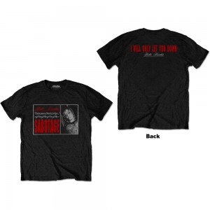 Bebe Rexha Unisex T-Shirt: Sabotage - Let You Down (Black) (Back Print) (Small)