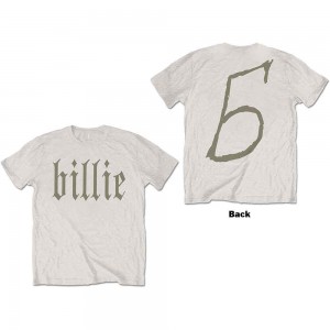 Billie Eilish Unisex T-Shirt: Billie 5 (Natural) (Back Print) (XX-Large)