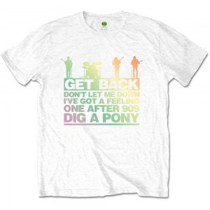 The Beatles Unisex T-Shirt: Get Back Gradient (White) (XX-Large)