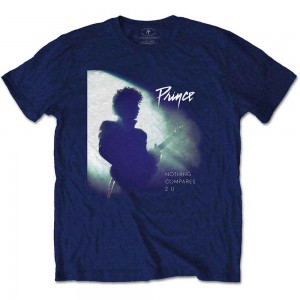 Prince Unisex T-Shirt: Nothing Compares 2 U (Navy Blue) (X-Large)