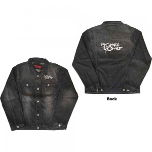 My Chemical Romance Unisex Denim Jacket: Logo (Back Print) (Large)