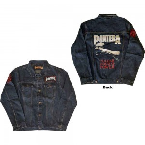 Pantera Unisex Denim Jacket: Vulgar Display of Power (Back & Sleeve Print) (Large)