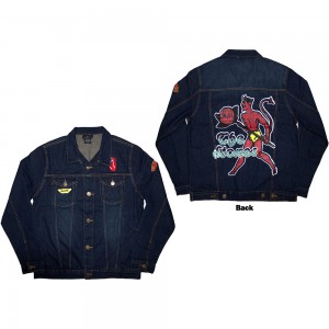 The Rolling Stones Unisex Denim Jacket: Sympathy (Back & Sleeve Print) (Medium)