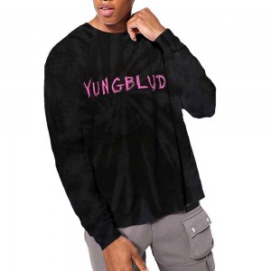 Yungblud Unisex Long Sleeve T-Shirt: Scratch Logo (Black) (Wash Collection) (XXXX-Large)