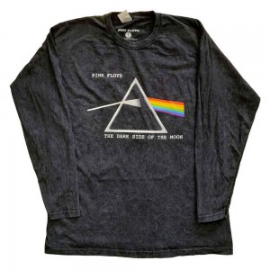 Pink Floyd Unisex Long Sleeve T-Shirt: Dark Side Of The Moon Courier (Black) (Wash Collection) (X-Large)