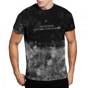 Joy Division Unisex T-Shirt: Tear Us Apart Text (Black) (Wash Collection) (Small)