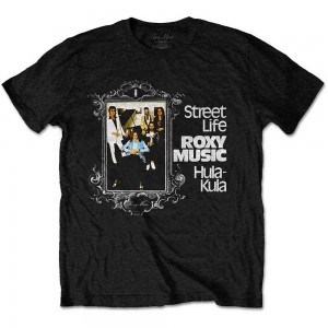 Roxy Music Unisex T-Shirt: Street Life Hula-Kula (Black) (Medium)