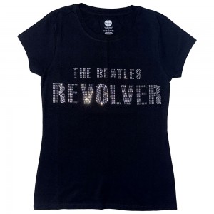 The Beatles Ladies T-Shirt: Revolver Crystals (Black) (Embellished) (XX-Large)