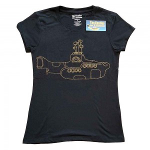 The Beatles Ladies T-Shirt: Yellow Submarine (Black) (Embellished) (Medium)