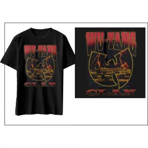 Wu-Tang Clan Unisex T-Shirt: Lightning Infill W (Black) (Small)