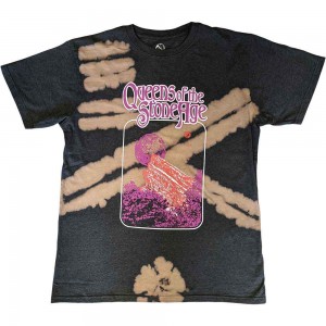 Queens Of The Stone Age Unisex T-Shirt: Planet Frame (Black) (Wash Collection) (Medium)