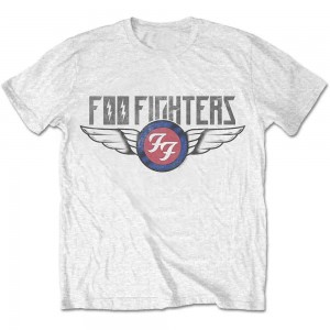 Foo Fighters Unisex T-Shirt: Flash Wings (White) (XXXXX-Large)