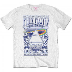 Pink Floyd Unisex T-Shirt: Carnegie Hall Poster (White) (XXXXX-Large)