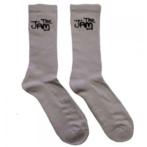 The Jam Unisex Terry Socks: Logo (White) (UK Size 7 - 11)