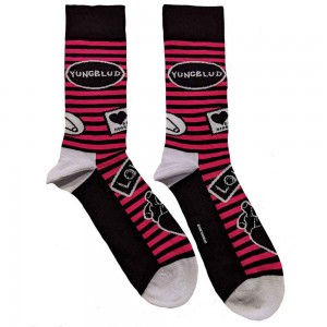 Yungblud Unisex Ankle Socks: Symbols (Black) (UK Size 7 - 11)