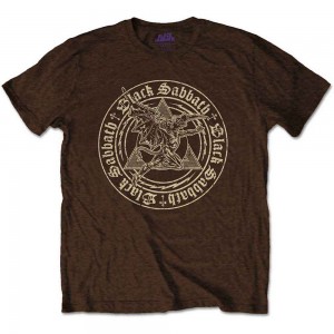 Black Sabbath Unisex T-Shirt: Henry Pyramid Emblem (Chocolate Brown) (XX-Large)