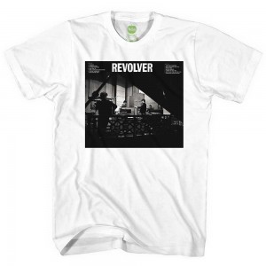 The Beatles Unisex T-Shirt: Revolver Studio (White) (Small)