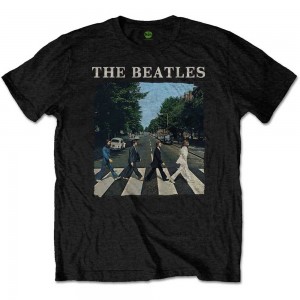 The Beatles Kids T-Shirt: Abbey Road & Logo (Black) (11-12 Years)