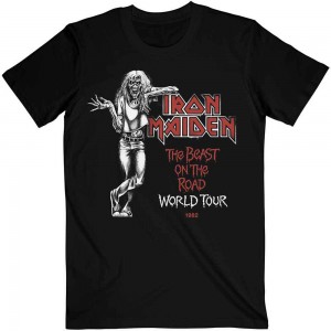 Iron Maiden Unisex T-Shirt: Beast Over Hammersmith World Tour ´82 (Black) (Medium)