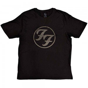 Foo Fighters Unisex T-Shirt: FF Logo (Black) (Hi-Build) (X-Large)