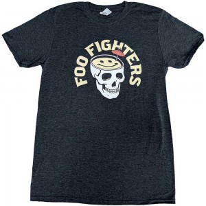 Foo Fighters Unisex T-Shirt: Skull Cocktail (Heather) (Ex-Tour) (Medium)