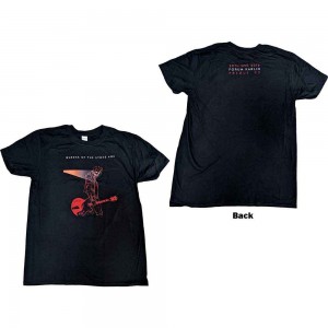 Queens Of The Stone Age Unisex T-Shirt: Prague 2018 (Black) (Back Print & Ex-Tour) (Small)