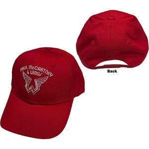 Paul McCartney Unisex Baseball Cap: Wings Logo (Red & Black)