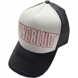 Yungblud Unisex Mesh Back Cap: Red Logo Outline (Black)
