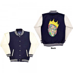 Biggie Smalls Unisex Varsity Jacket: Crown (Back Print) (X-Large)