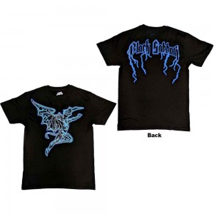 Black Sabbath Unisex T-Shirt: Lightning Henry (Black) (Back Print) (Small)