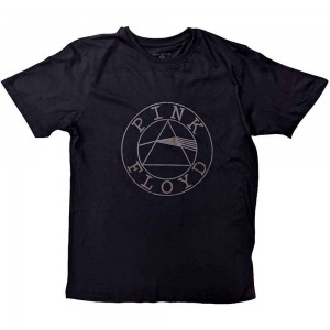 Pink Floyd Unisex T-Shirt: Circle Logo (Black) (Hi-Build) (Small)