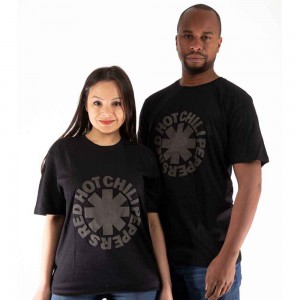 Red Hot Chili Peppers Unisex T-Shirt: Classic Asterisk Logo (Black) (Hi-Build) (X-Large)