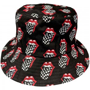 The Rolling Stones Unisex Bucket Hat: Checker Tongue Pattern (Small/Medium)