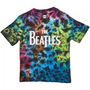 The Beatles Kids T-Shirt: Drop T Logo (Grey) (Wash Collection) (7-8 Years)