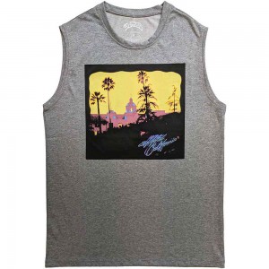 Eagles Unisex Tank T-Shirt: Hotel California (Grey) (Large)