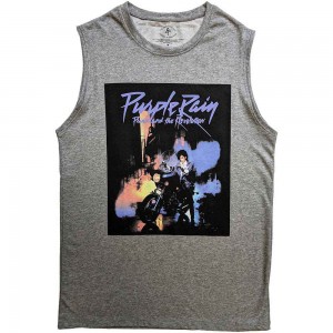 Prince Unisex Tank T-Shirt: Purple Rain (Grey) (X-Large)
