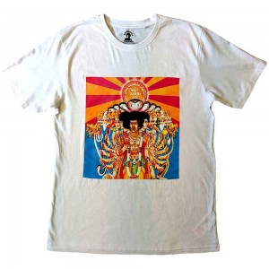 Jimi Hendrix Unisex T-Shirt: Axis (White) (Small)
