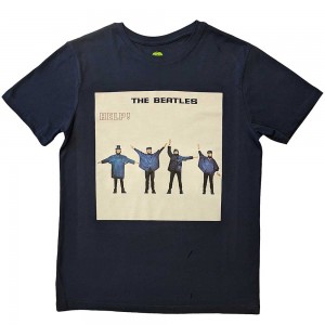The Beatles Unisex T-Shirt: HELP! Album Cover (Navy Blue) (Small)