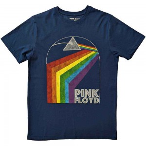 Pink Floyd Unisex T-Shirt: Prism Arch (Denim Blue) (X-Large)