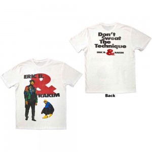 Eric B. & Rakim Unisex T-Shirt: Don´t Sweat (White) (Back Print) (Medium)