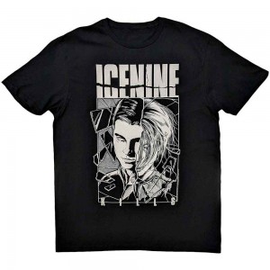 Ice Nine Kills Unisex T-Shirt: Shower Scene Split Face (Black) (Large)