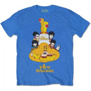 The Beatles Kids T-Shirt: Yellow Submarine Sub Sub (Blue) (13-14 Years)