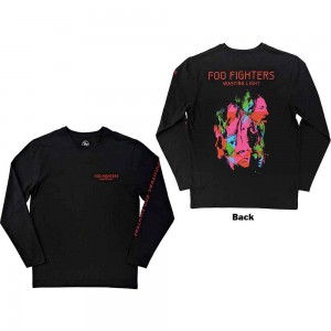 Foo Fighters Unisex Long Sleeve T-Shirt: Wasting Light (Black) (Back & Sleeve Print) (Large)
