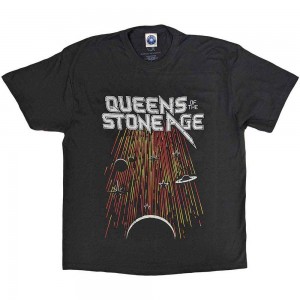 Queens Of The Stone Age Unisex T-Shirt: Meteor Shower (Charcoal Grey) (X-Large)