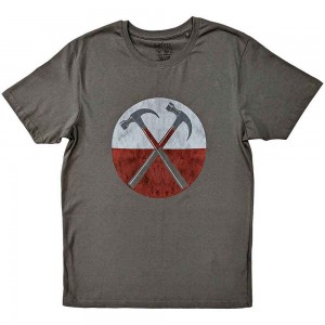 Pink Floyd Unisex Vintage T-Shirt: Vintage The Wall Hammers (Charcoal Grey) (Small)