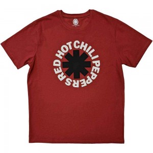 Red Hot Chili Peppers Unisex T-Shirt: Classic Asterisk (Red) (Medium)